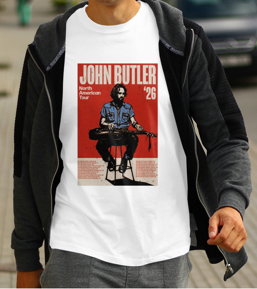 John Butler North American Tour 2026 Shows T-Shirt
