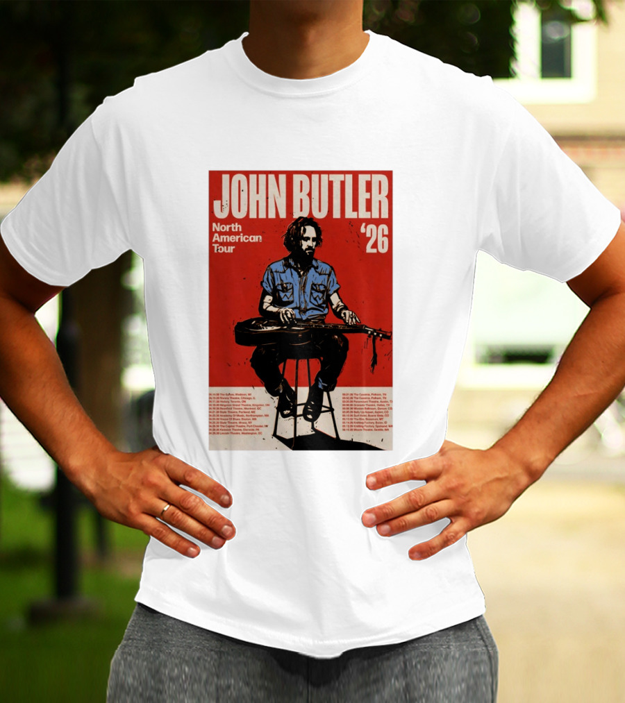 John Butler North American Tour 2026 Shows T-Shirt