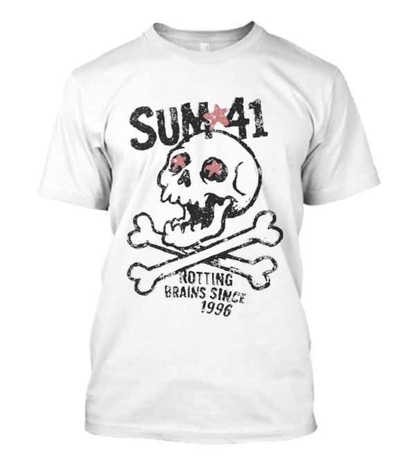 SUM41 Skull Rotting Brains Since 1996 Graphic Punk Rock T-Shirt