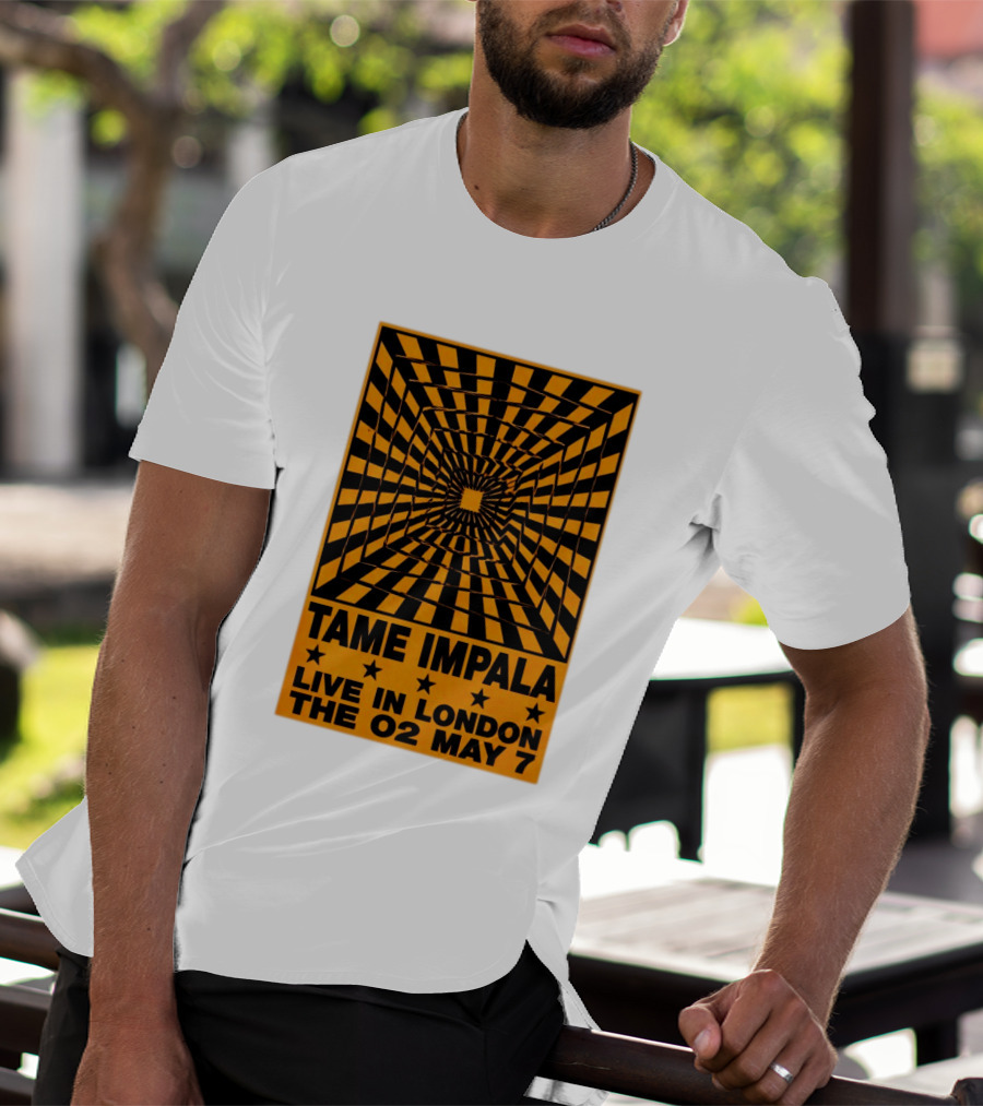 Tame Impala Live In London The O2 May 7 Optical Illusion Concert T-Shirt