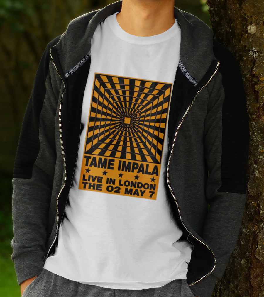 Tame Impala Live In London The O2 May 7 Optical Illusion Concert T-Shirt