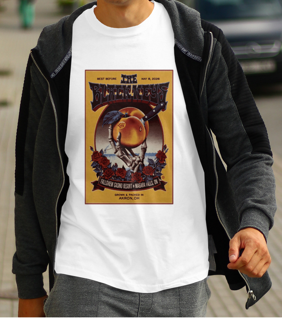 The Black Keys Fallsview Casino Resort Niagara Falls ON May 8 2026 Akron OH T-Shirt
