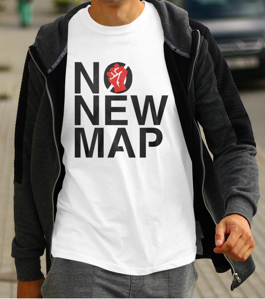 No New Map Protest Red Fist Symbol Virginia T-Shirt