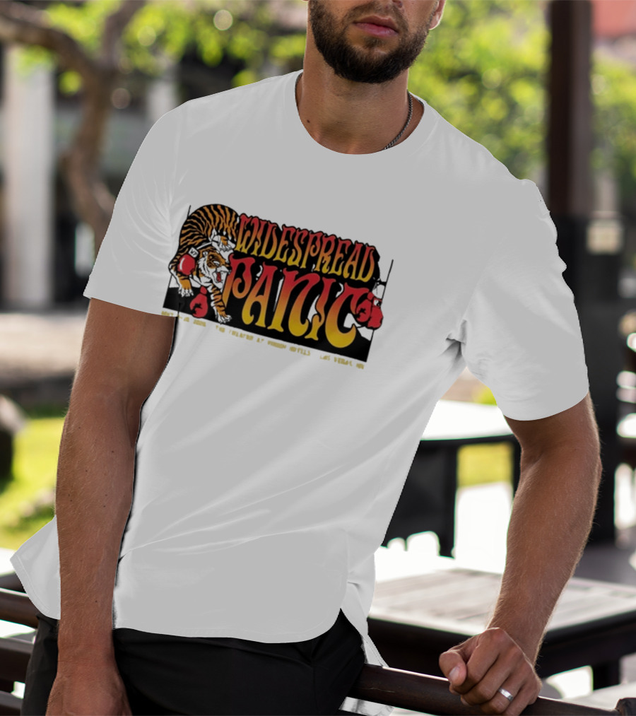 Widespread Panic May 8 10 2026 Las Vegas NV Tiger Boxing Gloves T-Shirt