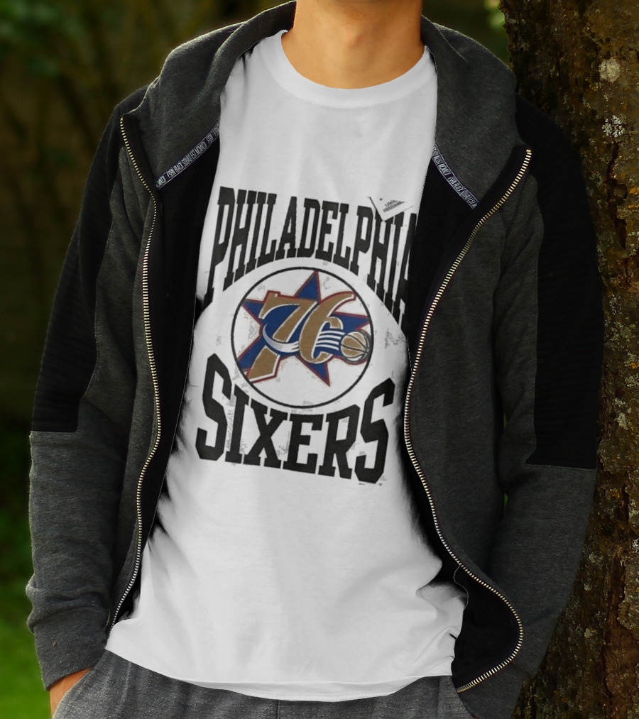 Philadelphia 76ers Rhiannon Ally Good Morning America Grey T-Shirt