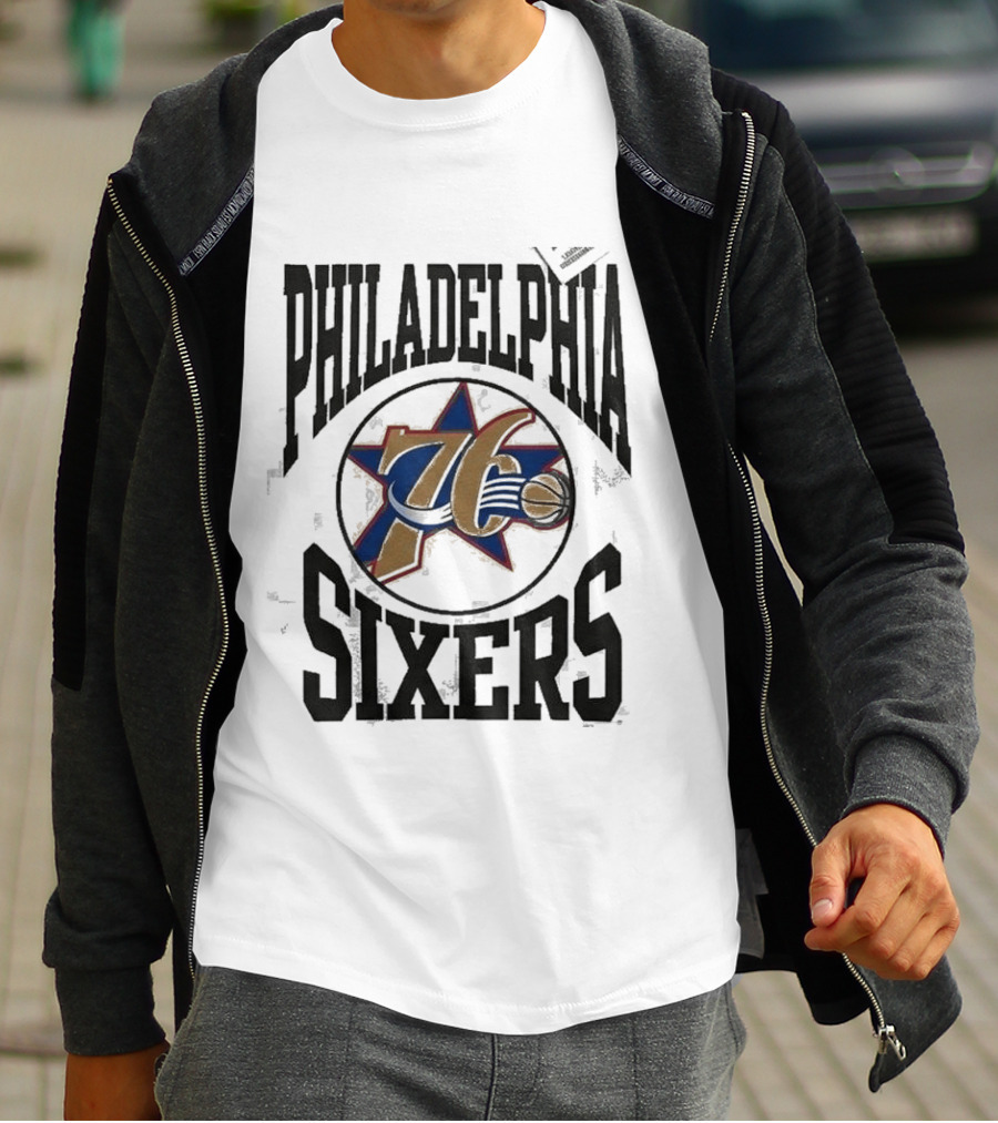 Philadelphia 76ers Rhiannon Ally Good Morning America Grey T-Shirt