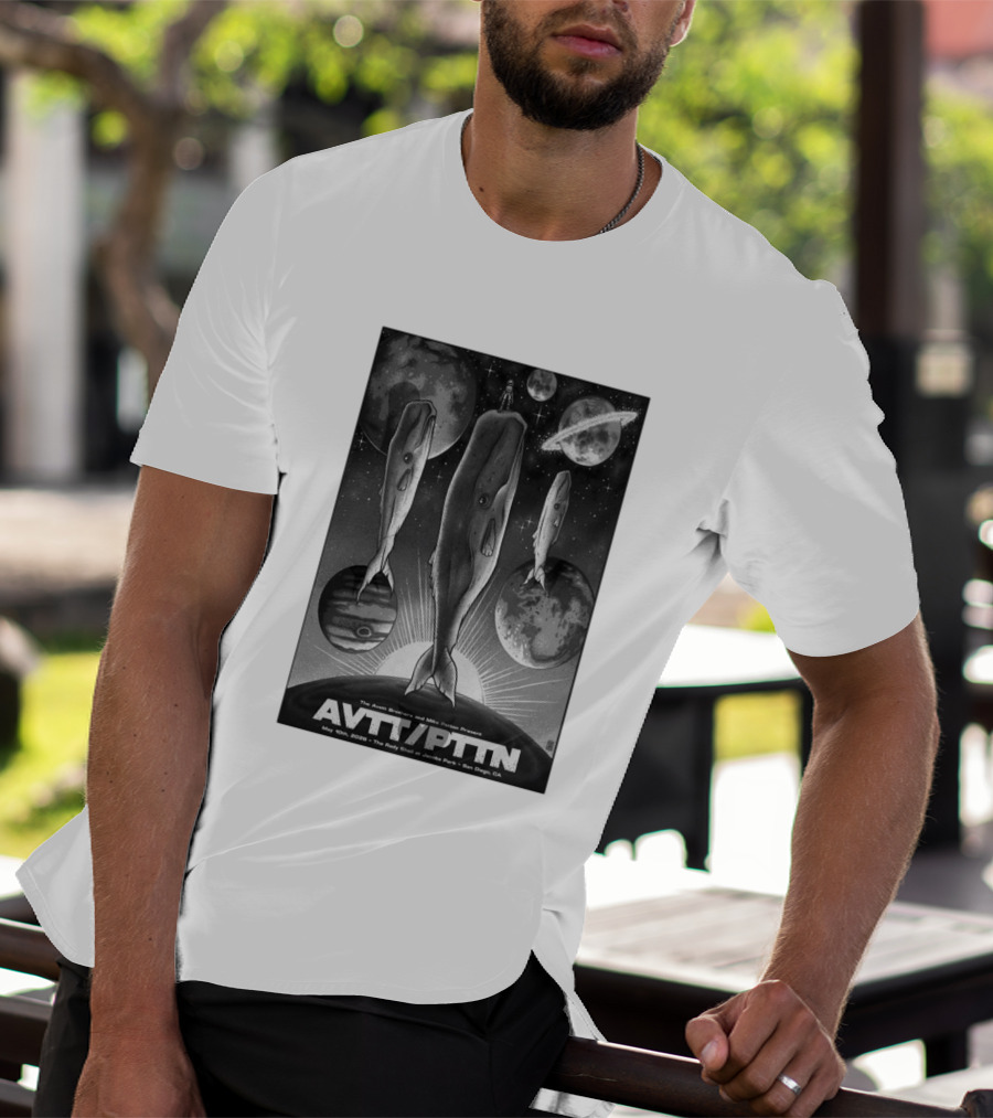 The Avett Brothers Mike Patton May 10 2026 AVT PTN San Diego Jacobs Park Whales Planets T-Shirt