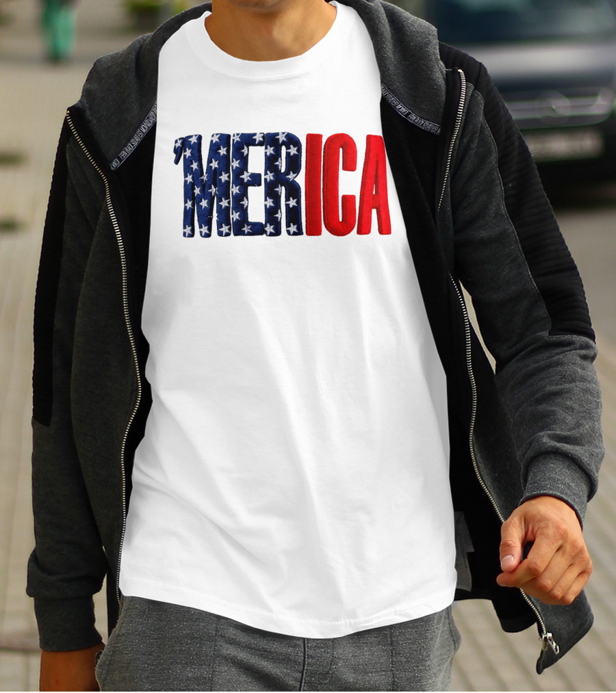2026 USA 250th Merica Chrome White Camo Hat Stars Stripes T-Shirt