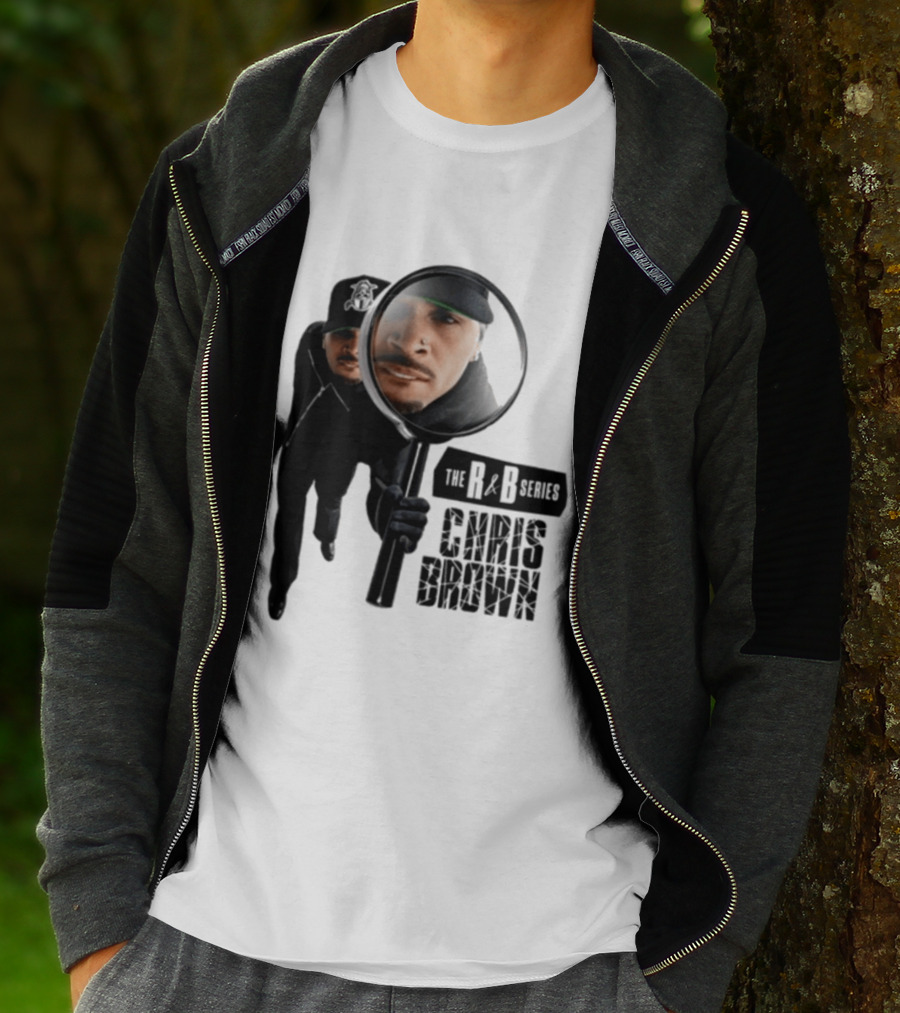 Chris Brown R&B Series Magnified Music Icon Magnifying Glass T-Shirt