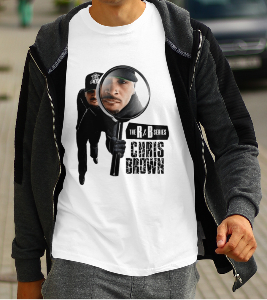 Chris Brown R&B Series Magnified Music Icon Magnifying Glass T-Shirt