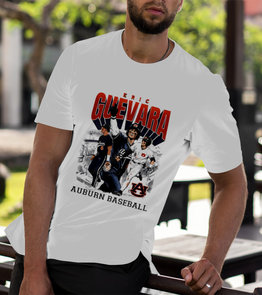 Eric Guevara Auburn Baseball Tigers Skyline T-Shirt