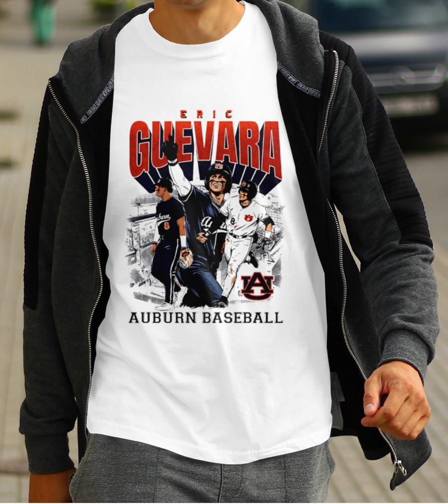 Eric Guevara Auburn Baseball Tigers Skyline T-Shirt