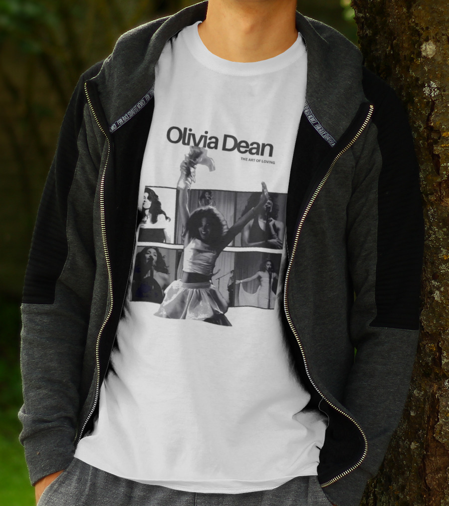 Olivia Dean Concert Performance Collage Black And White Photography T-Shirt
