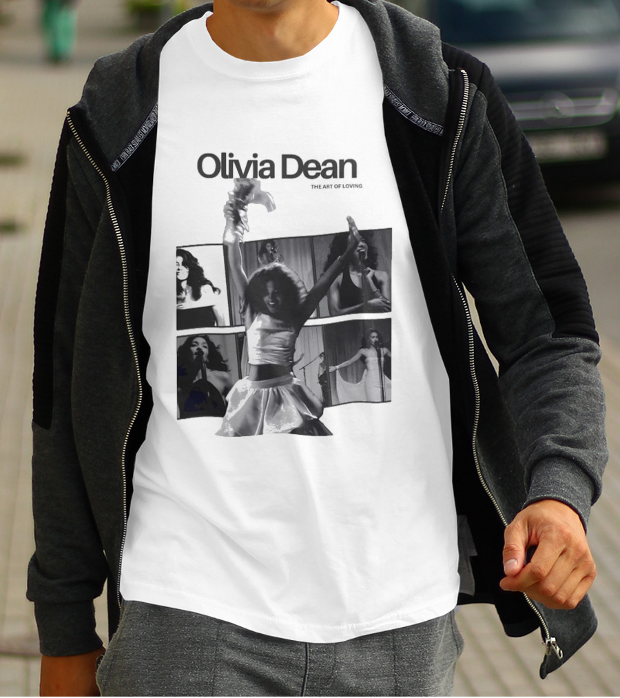 Olivia Dean Concert Performance Collage Black And White Photography T-Shirt