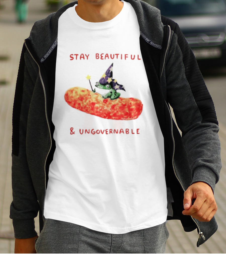Stay Beautiful Ungovernable Wizard Frog Cheese Magic T-Shirt