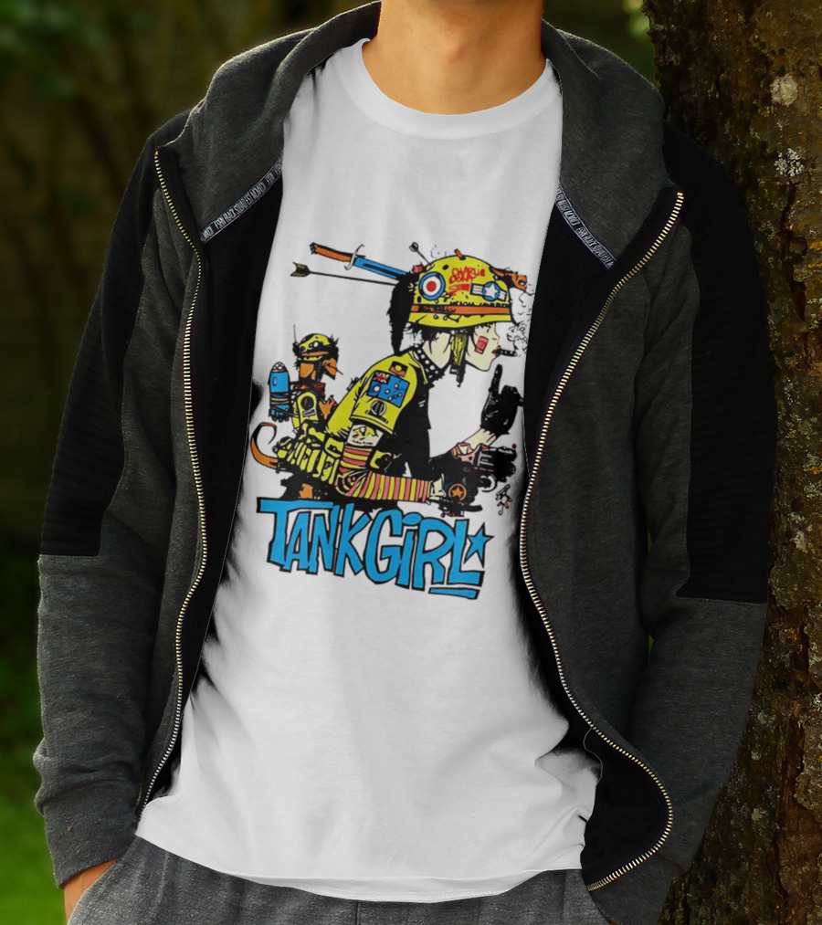 Tank Girl Vol 2 Comic Graphic With Booga And Classic Helmet T-Shirt