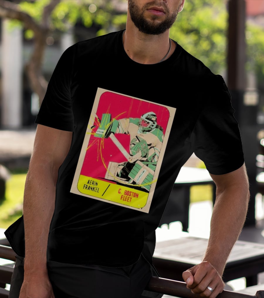 Aerin Frankel C. Boston Fleet Goalie Vintage Style Hockey Card T-Shirt