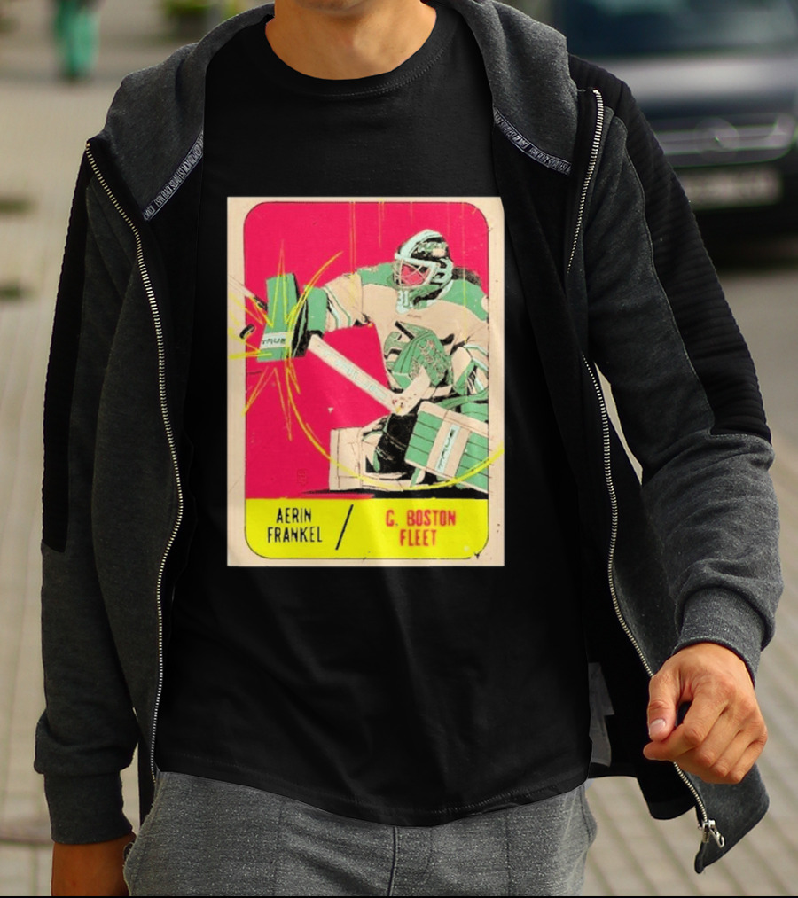 Aerin Frankel C. Boston Fleet Goalie Vintage Style Hockey Card T-Shirt