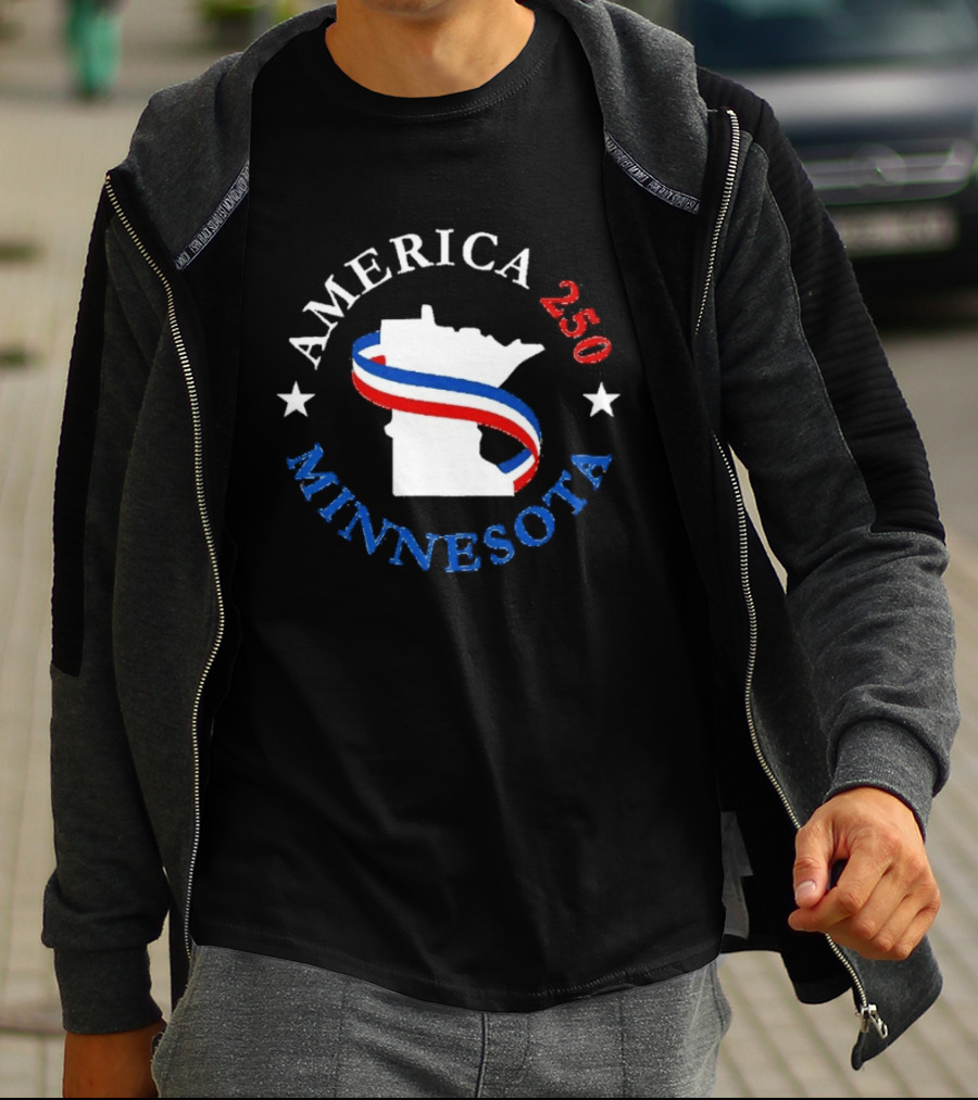 America 250 Minnesota State Celebration Patriot Stars T-Shirt