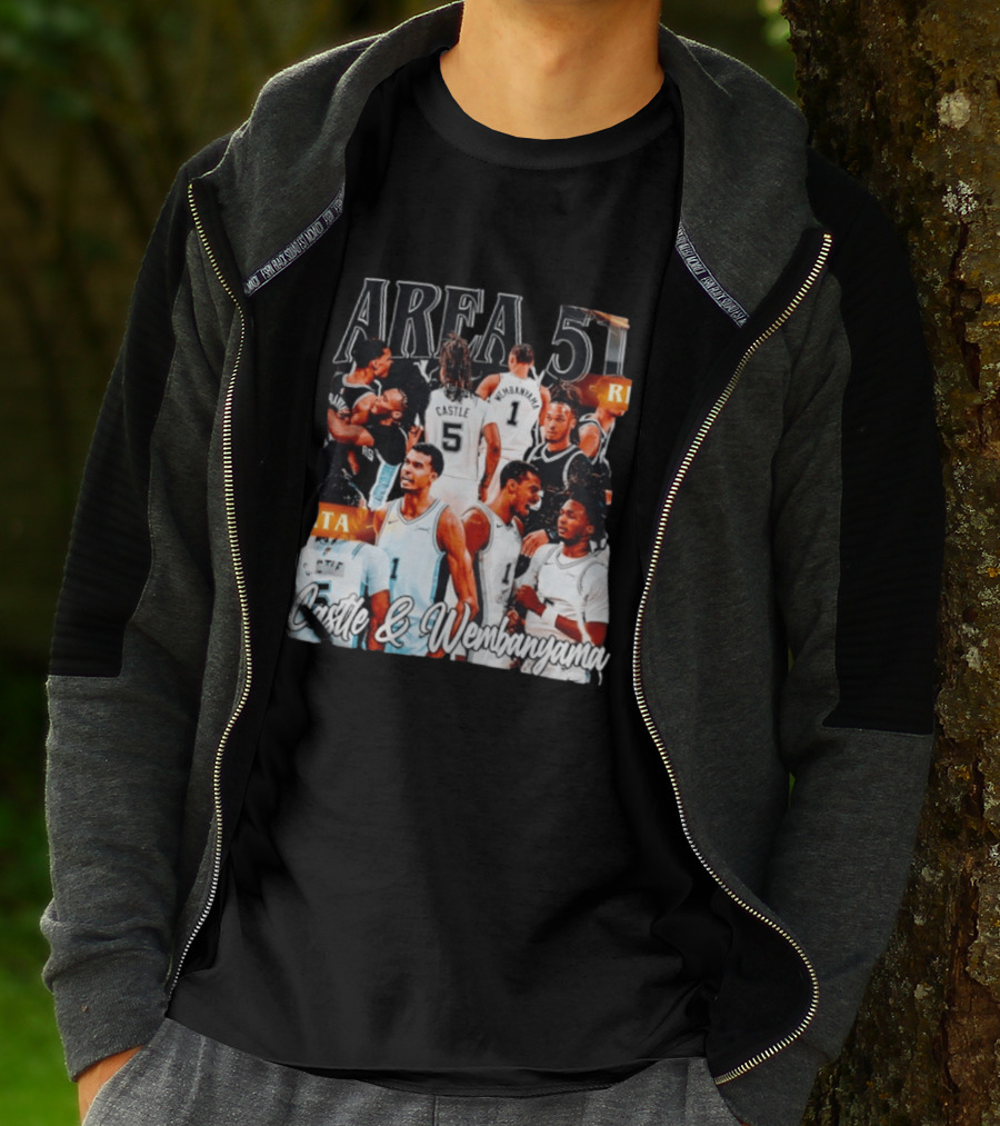 Area 51 Stephon Castle Victor Wembanyama San Antonio Spurs Basketball T-Shirt