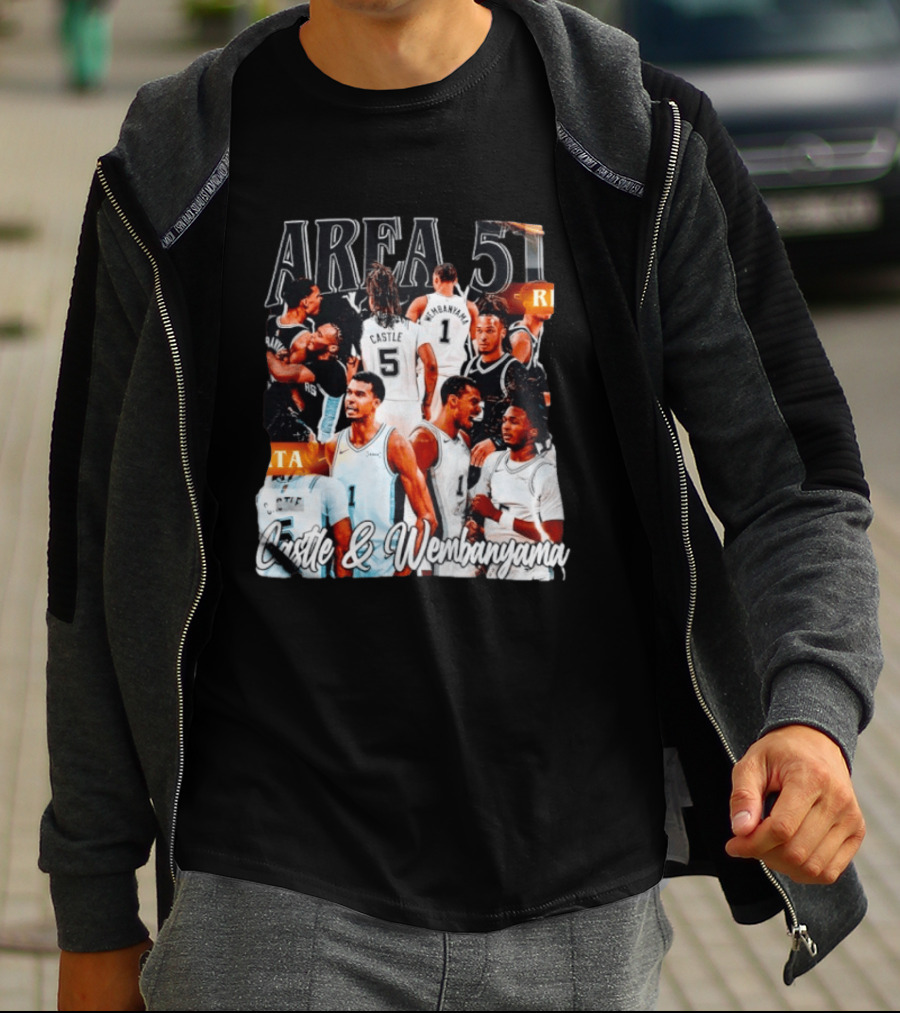 Area 51 Stephon Castle Victor Wembanyama San Antonio Spurs Basketball T-Shirt