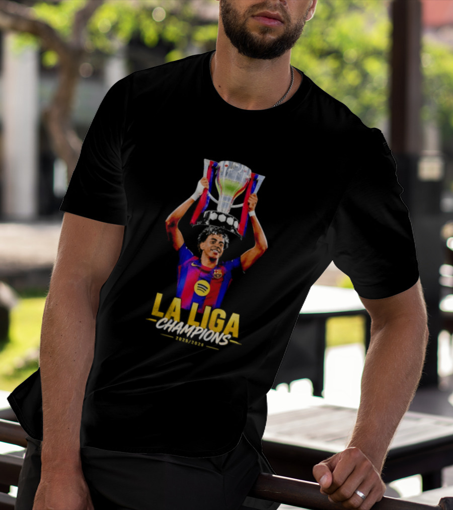 Barcelona La Liga Champions 2025 26 Mes Que Un Club T-Shirt