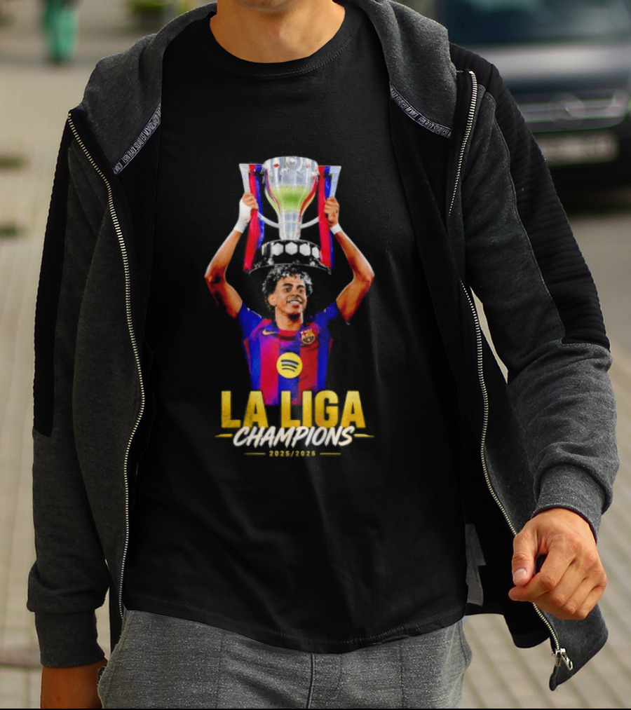 Barcelona La Liga Champions 2025 26 Mes Que Un Club T-Shirt