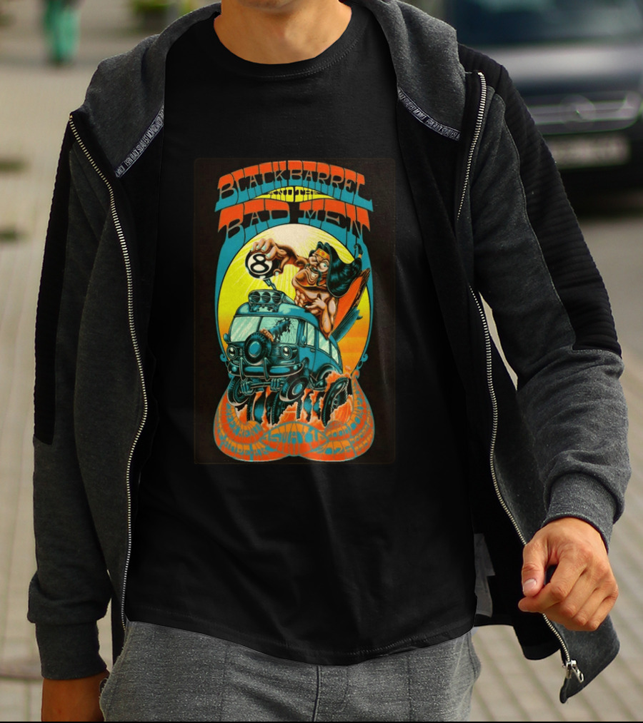 Black Barrel And The Bad Men Hope AK 5 16 2026 Psychedelic Van Race T-Shirt