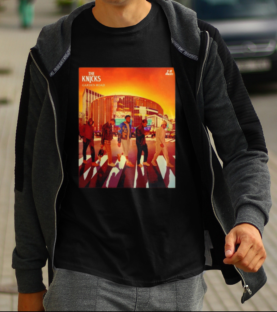 The Knicks Garden Road New York Knicks Madison Square Garden Abbey Road T-Shirt
