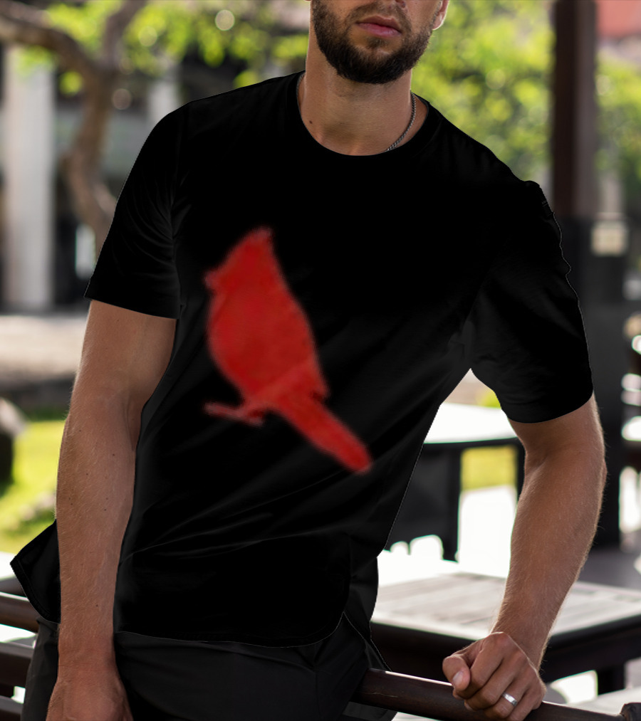 The Slumerican Cardinal Red Bird Stylized T-Shirt
