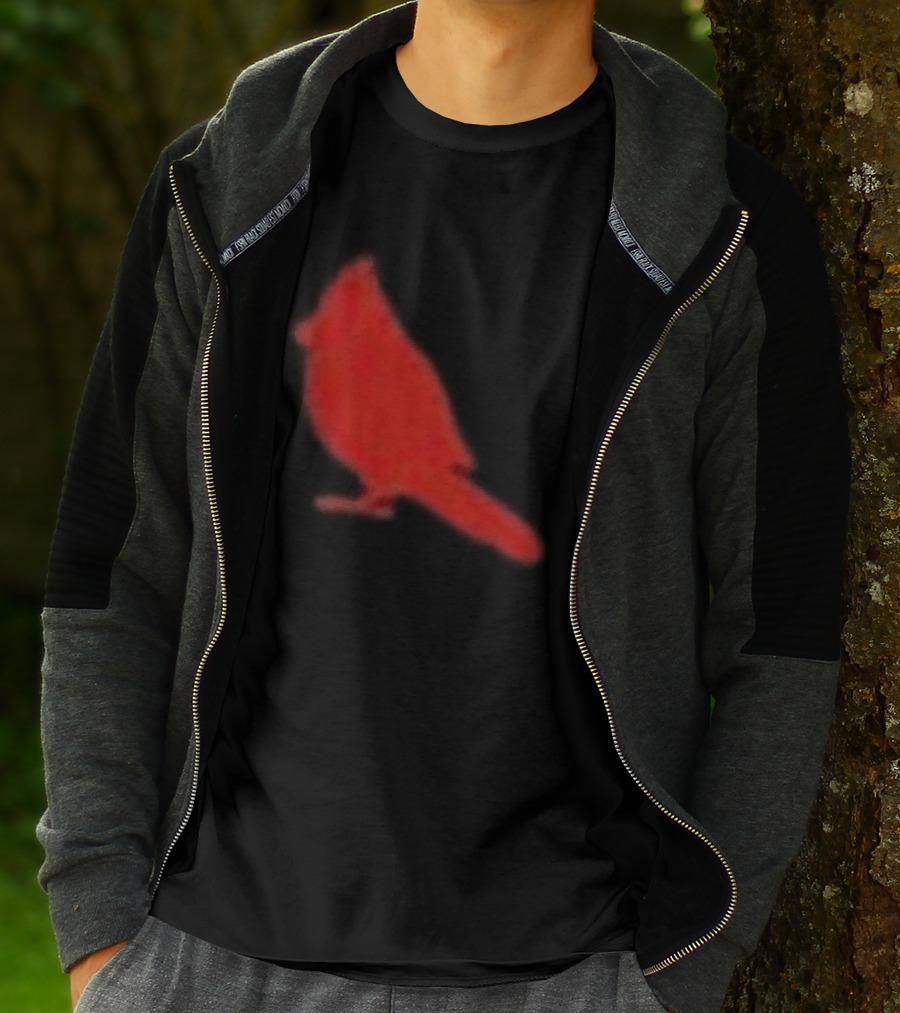The Slumerican Cardinal Red Bird Stylized T-Shirt