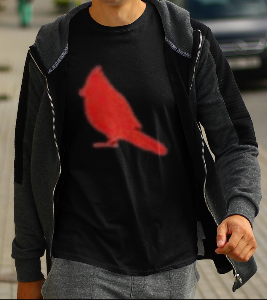 The Slumerican Cardinal Red Bird Stylized T-Shirt