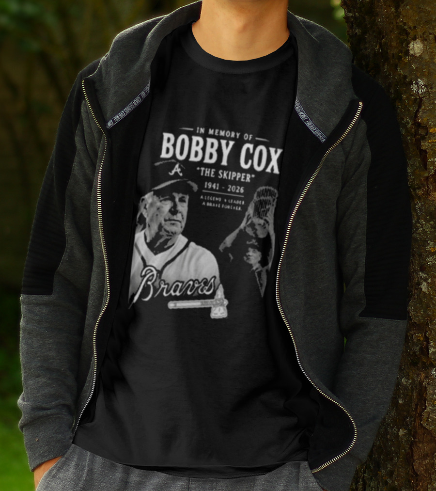 In Memory Of Bobby Cox The Skipper 1941 2026 Braves Legend Baseball Manager T-Shirt