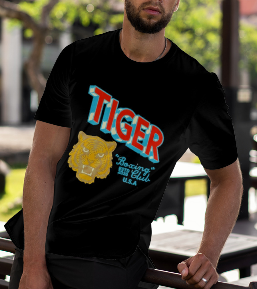 Tiger Boxing Club Estd 2026 USA Tiger Head Logo Sports Team T-Shirt