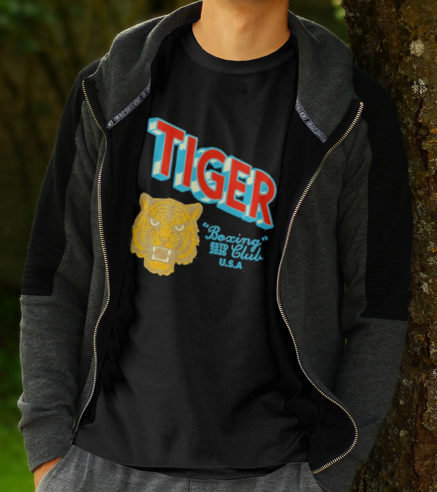 Tiger Boxing Club Estd 2026 USA Tiger Head Logo Sports Team T-Shirt