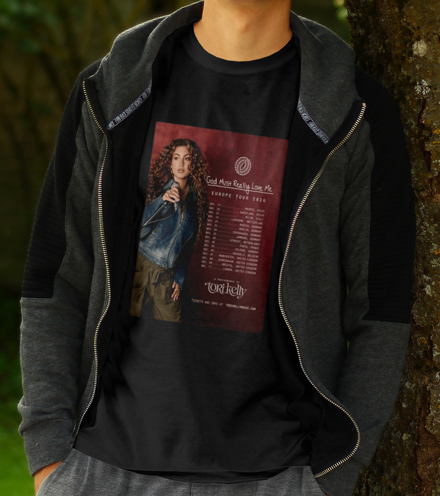 Tori Kelly Europe Tour 2026 God Must Really Love Me Concert Dates T-Shirt