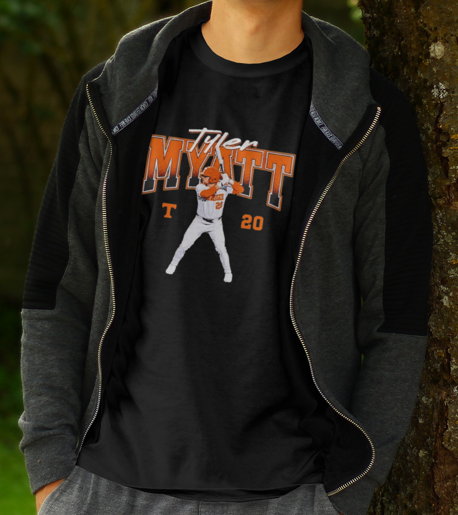 Tyler Myatt Tennessee Volunteers Baseball Player 20 T-Shirt