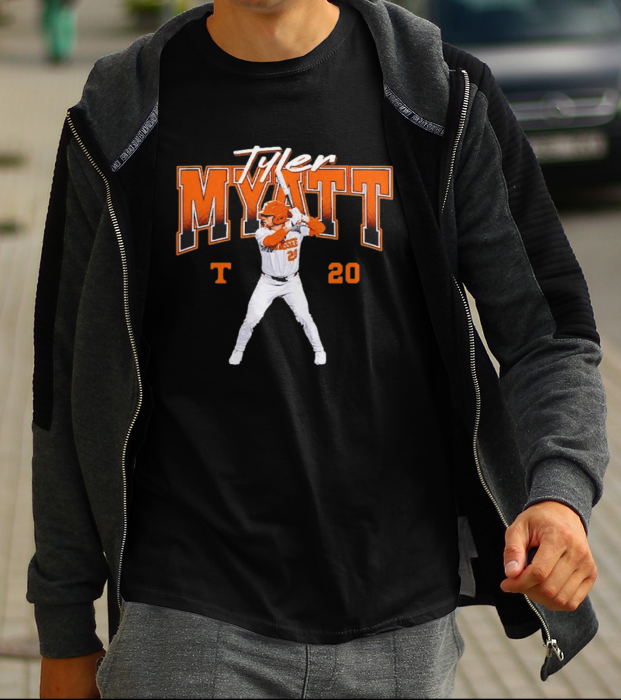 Tyler Myatt Tennessee Volunteers Baseball Player 20 T-Shirt