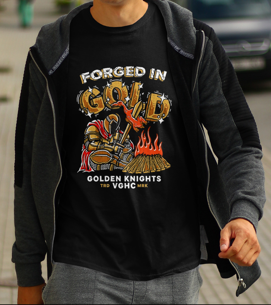 Forged In Gold Golden Knights TRD VGHC MMR Roasted Duck T-Shirt