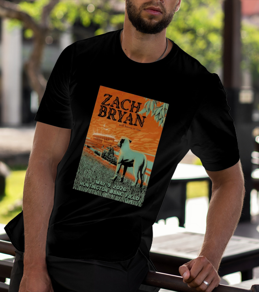 Zach Bryan Huntington Bank Field May 9 2026 With Heaven On Tour T-Shirt