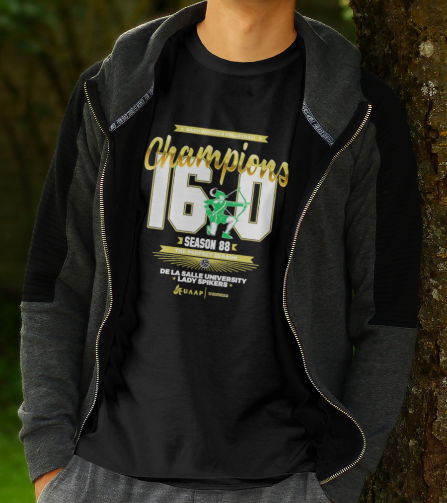 UAAP Women's Volleyball Champions 16 0 Season 88 Perfect De La Salle Lady Spikers T-Shirt