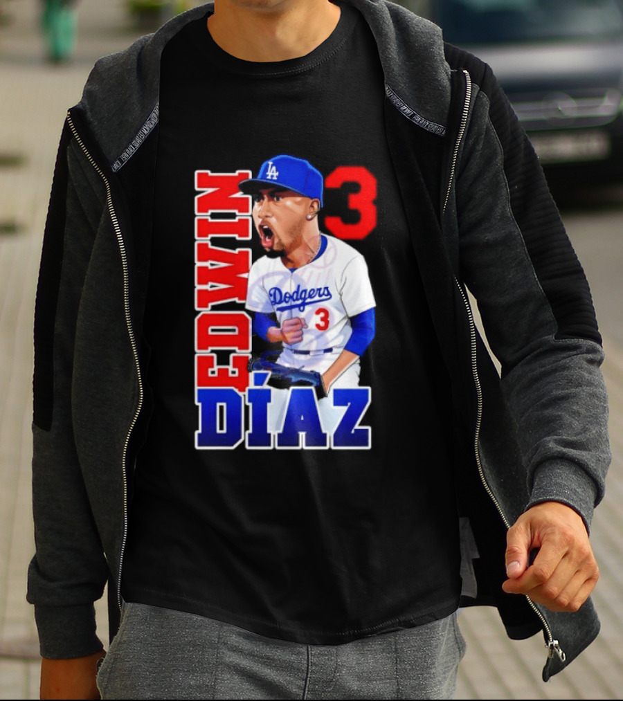 Los Angeles Dodgers Edwin Díaz Number 3 MLB Baseball 2026 T-Shirt