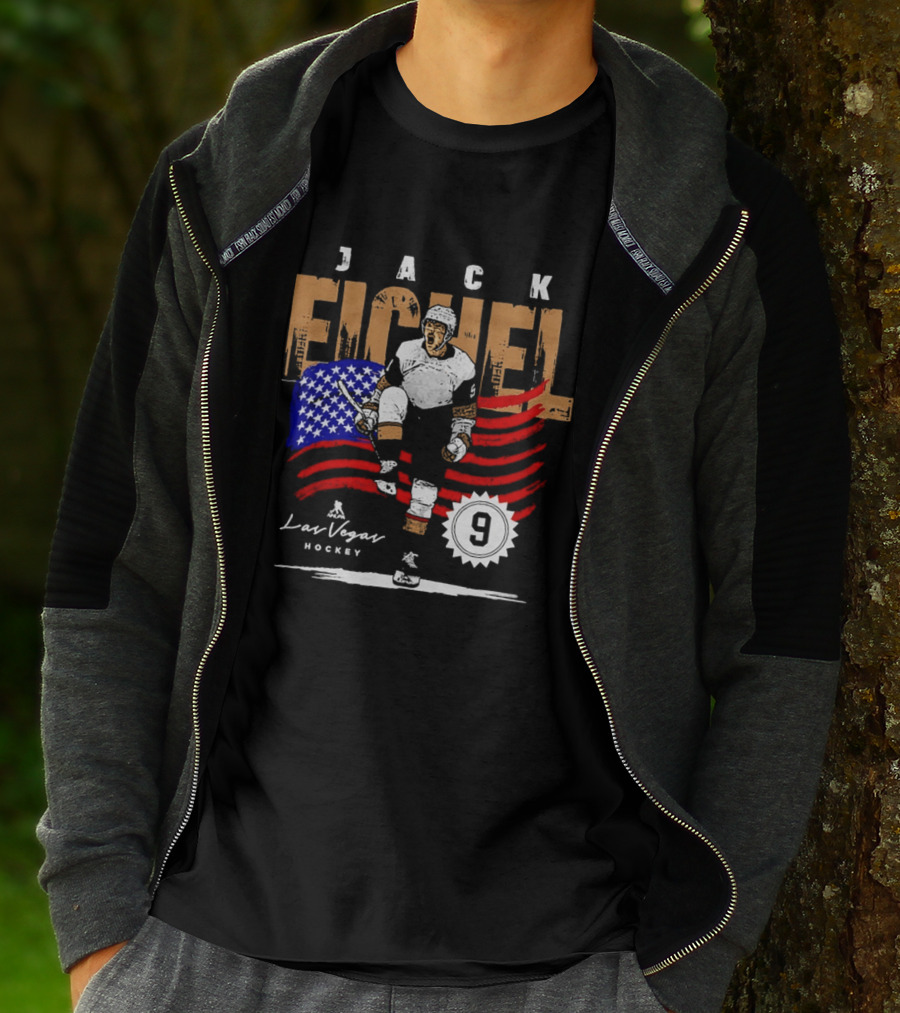 Jack Eichel American Flag Las Vegas Hockey 9 T-Shirt