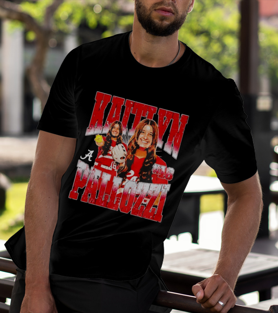 Kaitlyn Pallozzi Alabama Crimson Tide Softball Player #18 Collage T-Shirt