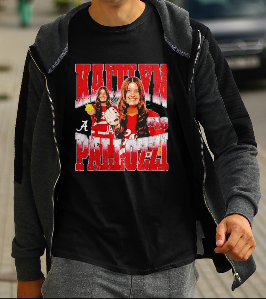 Kaitlyn Pallozzi Alabama Crimson Tide Softball Player #18 Collage T-Shirt