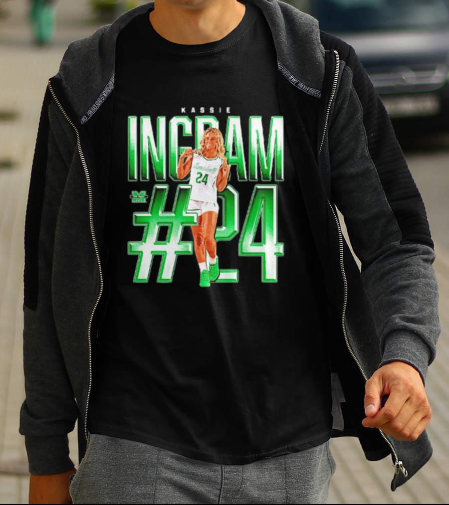 Kassie Ingram Marshall #24 Thundering Herd Team T-Shirt