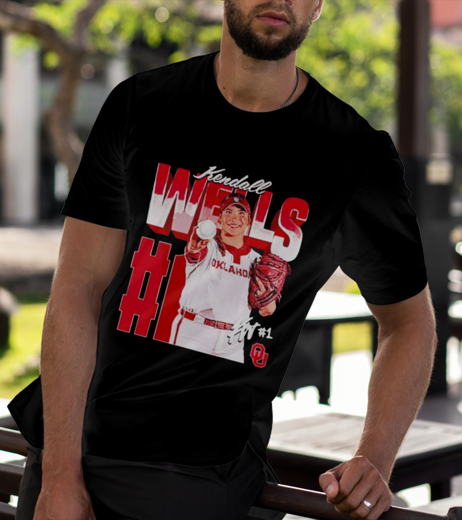 Kendall Wells Oklahoma Sooners Softball Player #1 T-Shirt