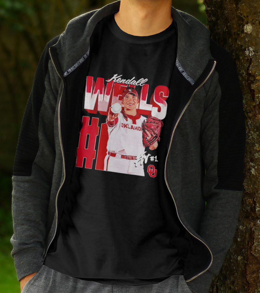 Kendall Wells Oklahoma Sooners Softball Player #1 T-Shirt