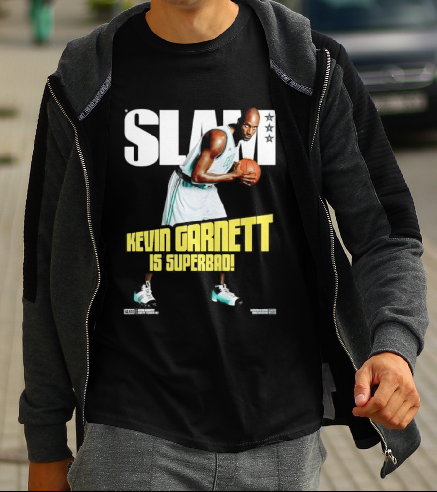 Slam Kevin Garnett Is Superbad Celtics Basketball T-Shirt