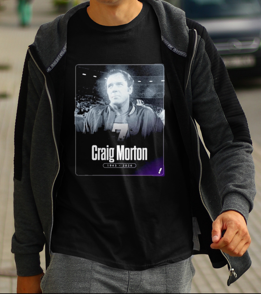 Craig Morton 1943 2026 Denver Broncos Number 7 T-Shirt